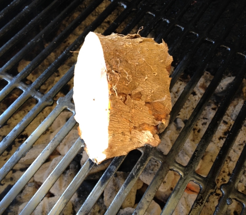 Roast Yellow Yam on a Grill