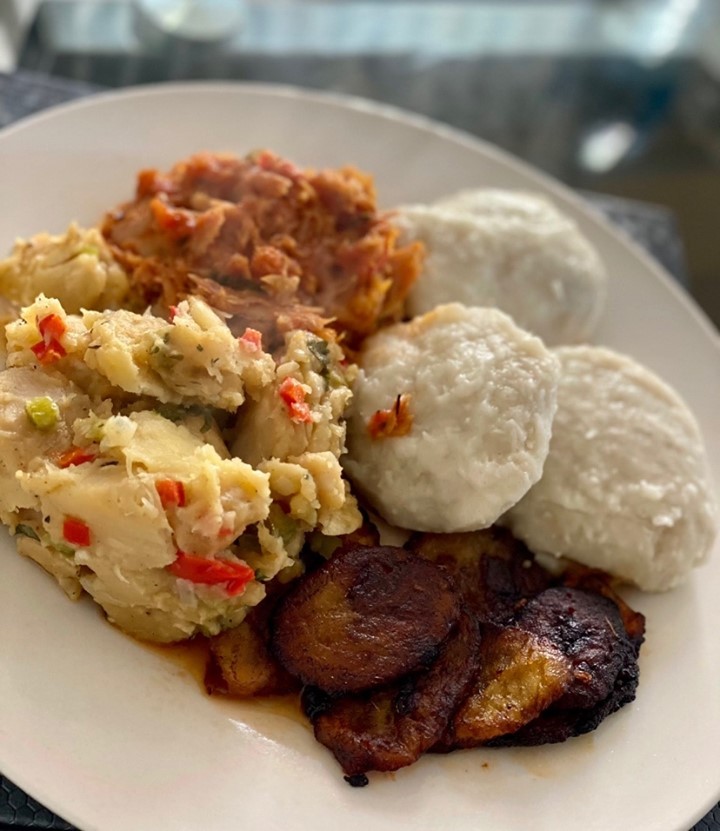Stewed Saltfish with Dumplings in Saint Kitts and Nevis