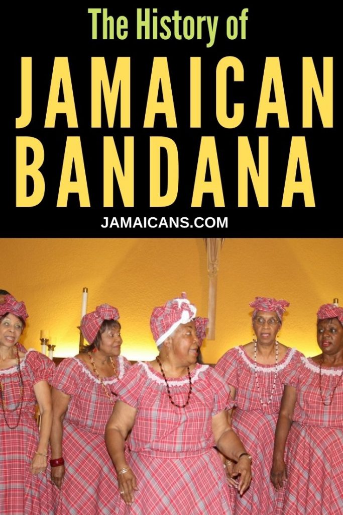 Traditional clothing of Jamaica. Modest dresses from bandana fabric and  shoes from washed-up materials 