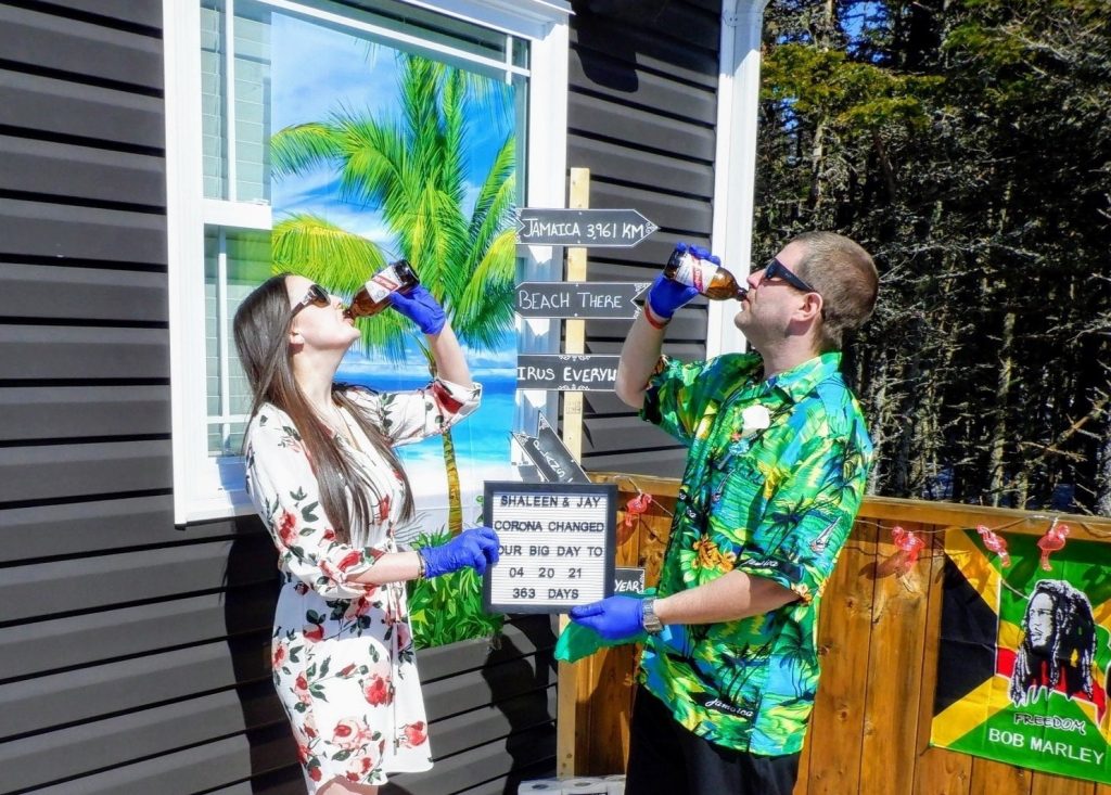 This Couple Brought Jamaica to their Home in Canada After Postponing their Wedding on the Island feature