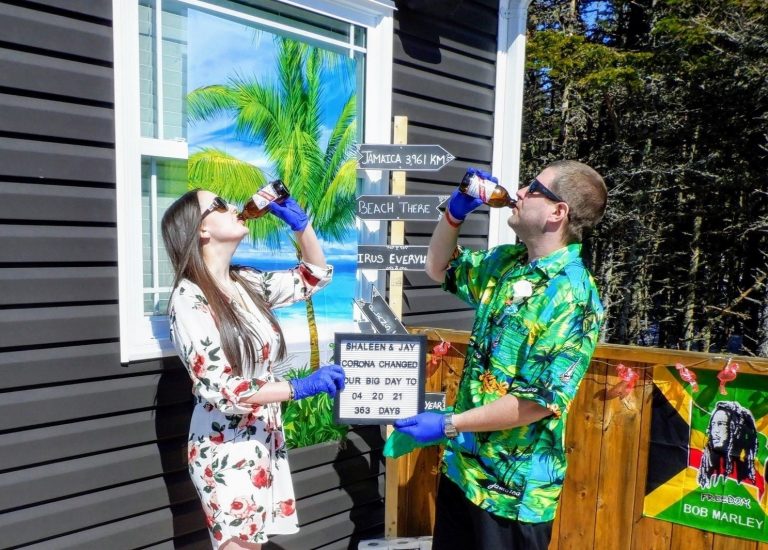 This Couple Brought Jamaica to their Home in Canada After Postponing their Wedding on the Island feature
