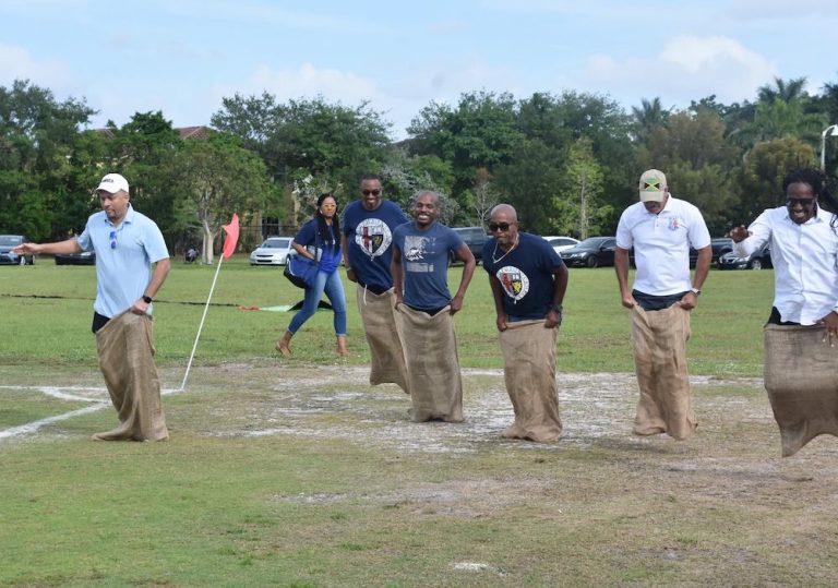 True Blue Weekend Sack Race