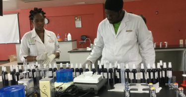 UWI Jamaica Students Make Hand Sanitizer 2