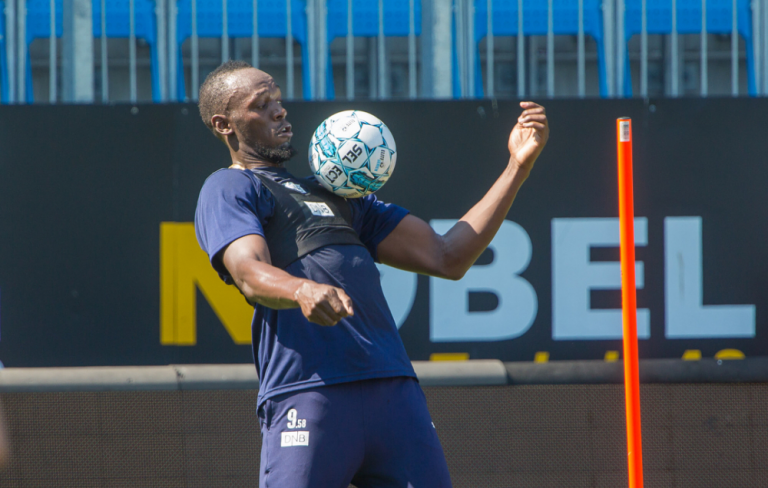 Usain Bolt Training With Soccer Team