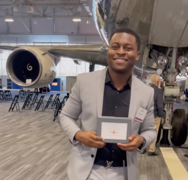 Young Jamaican Commercial Pilot Attains Rank of Captain - Marlon Dayes - Delta Airlines - wings