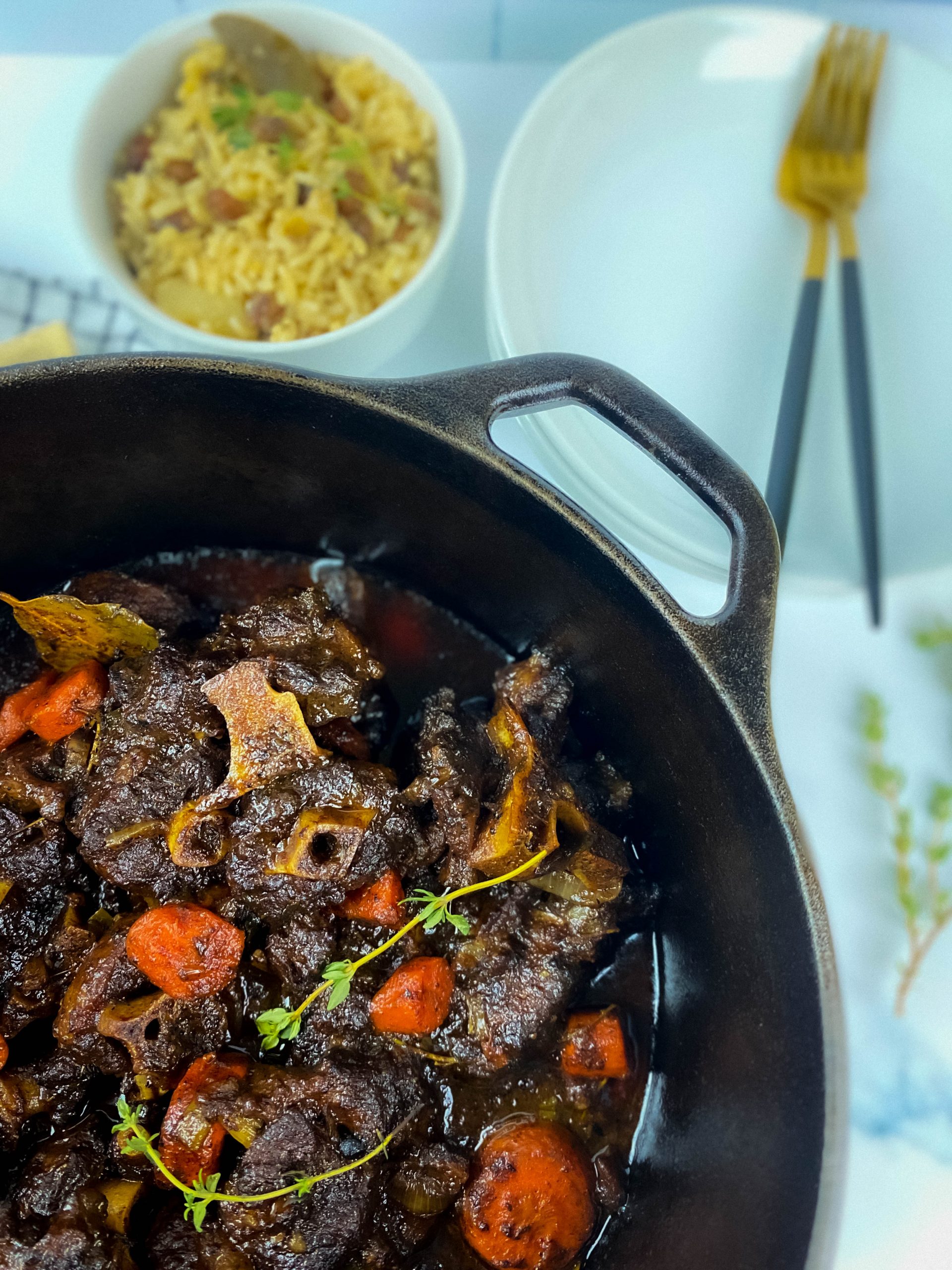 red wine braised oxtail