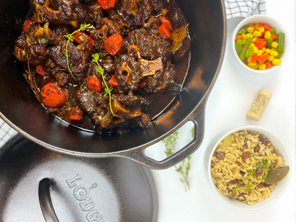 red wine braised oxtail